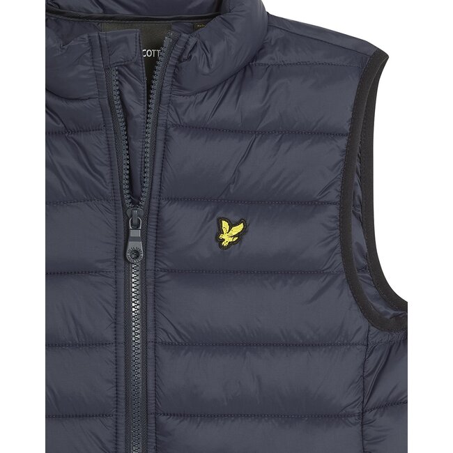 Lyle & Scott winter gilet jongens - donker navy blauw - gewatteerd