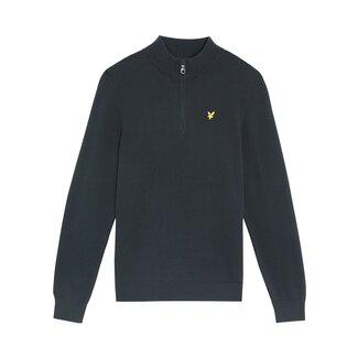 Lyle & Scott winter sweater jongens - donker navy blauw - 1/4 rits