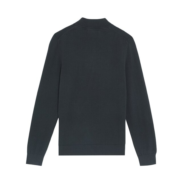 Lyle & Scott winter sweater jongens - donker navy blauw - 1/4 rits