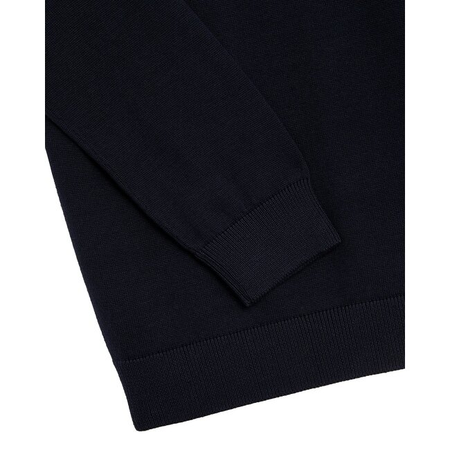 Lyle & Scott winter sweater jongens - donker navy blauw - 1/4 rits