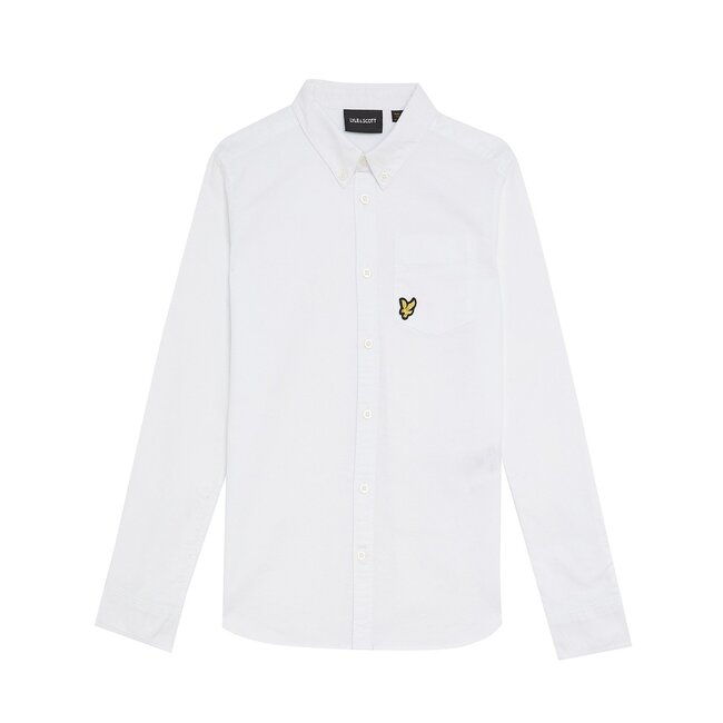 Lyle & Scott winter oxford shirt jongens - wit