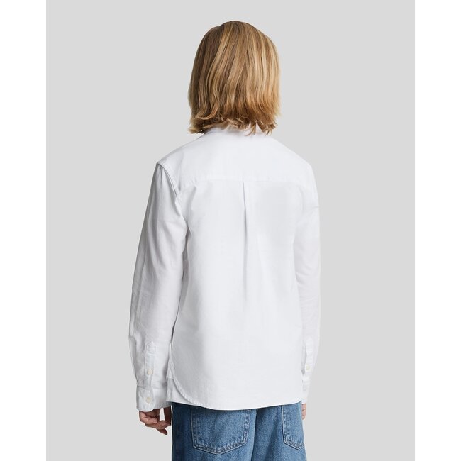 Lyle & Scott winter oxford shirt jongens - wit