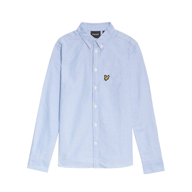 Lyle & Scott winter oxford shirt jongens - blauw