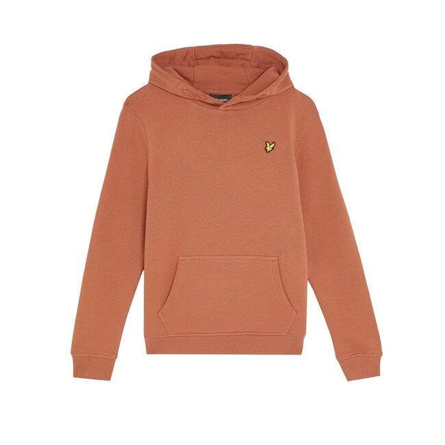 Lyle & Scott winter hoodie jongens - bruin, oranje