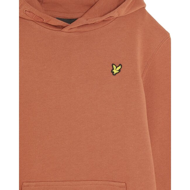 Lyle & Scott winter hoodie jongens - bruin, oranje