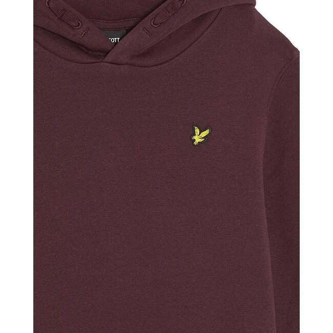 Lyle & Scott winter hoodie jongens - rood - brush