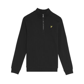 Lyle & Scott winter sweater jongens - zwart - 1/4 rits
