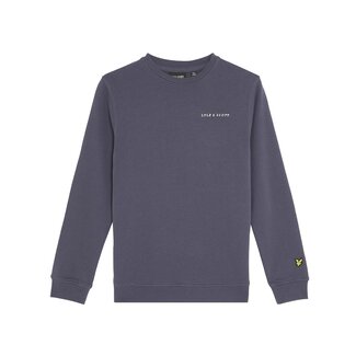 Lyle & Scott winter sweater jongens - donker blauw - Script