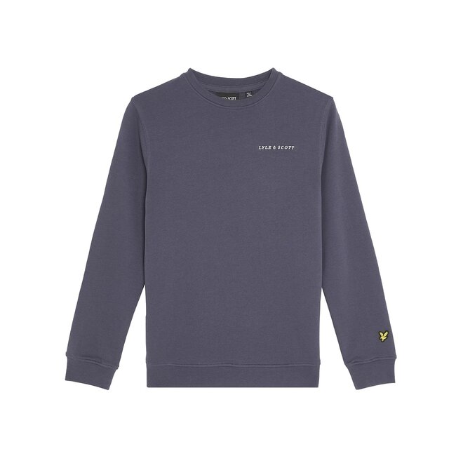 Lyle & Scott winter sweater jongens - donker blauw - Script