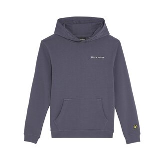 Lyle & Scott winter hoodie jongens - donker blauw - Script - geborduurd