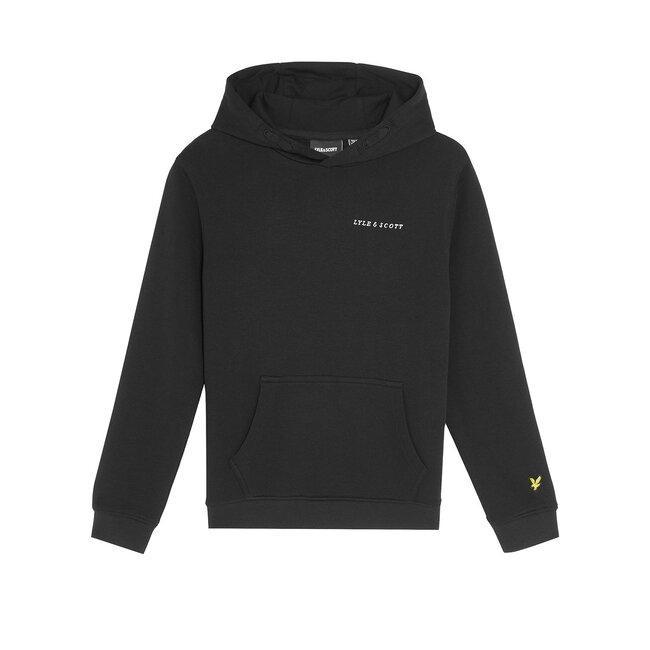 Lyle & Scott winter hoodie jongens - zwart - Script - geborduurd
