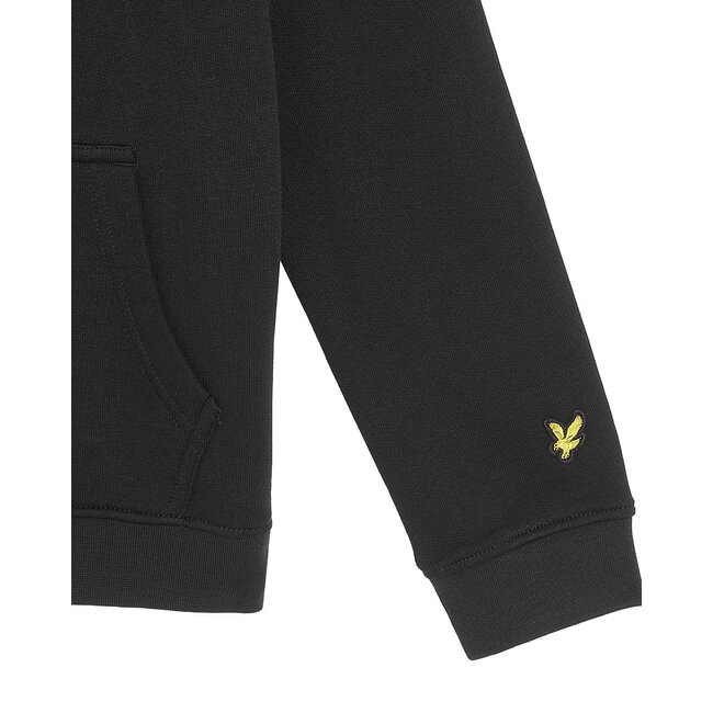 Lyle & Scott winter hoodie jongens - zwart - Script - geborduurd
