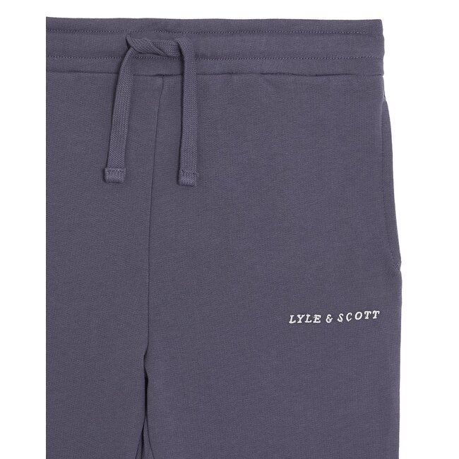 Lyle & Scott winter sweat broek jongens - donker blauw - Script - geborduurd