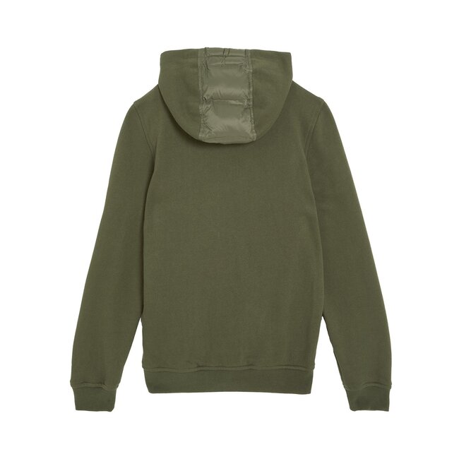 Lyle & Scott winter hybrid hoodie jongens - donker groen