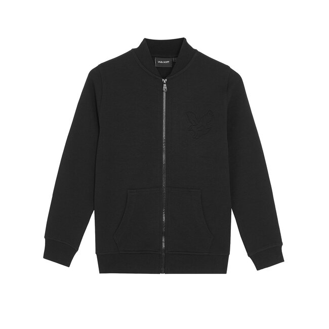 Lyle & Scott winter track jacket jongens - zwart - geborduurd