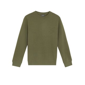 Lyle & Scott winter sweater jongens - donker groen - geborduurd
