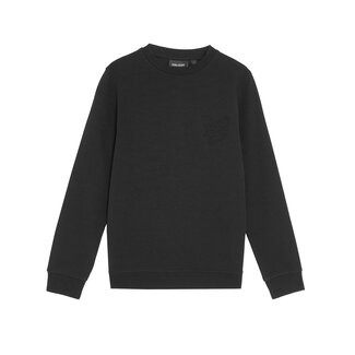 Lyle & Scott winter sweater jongens - zwart - geborduurd