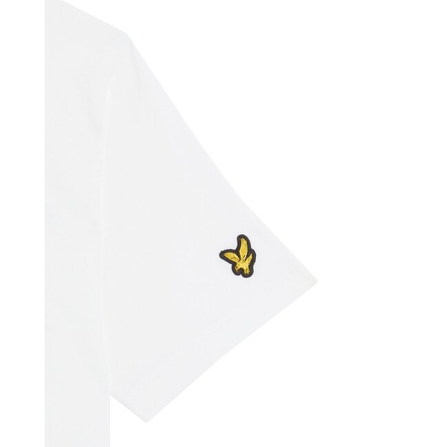 Lyle & Scott winter t-shirt jongens - wit - geborduurd