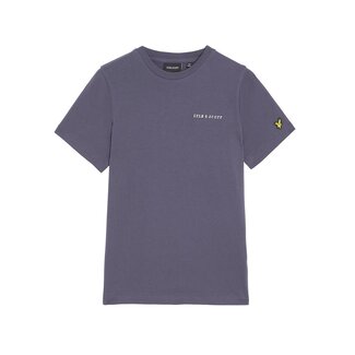 Lyle & Scott winter t-shirt jongens - donker blauw - geborduurd