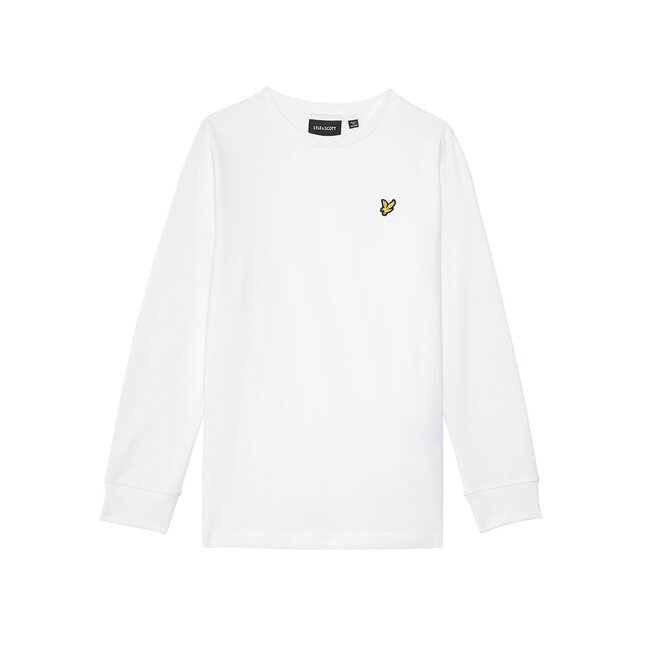 Lyle & Scott winter t-shirt jongens - wit - longsleeve
