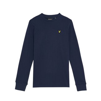Lyle & Scott winter t-shirt jongens - navy blauw - longsleeve