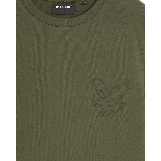 Lyle & Scott winter t-shirt jongens - donker groen - gebroduurd