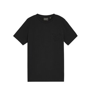 Lyle & Scott winter t-shirt jongens - zwart - gebroduurd