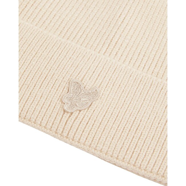 Lyle & Scott winter muts jongens - beige - Tonal Eagle