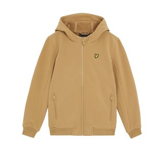 Lyle & Scott winter softshell jas jongens - bruin - capuchon