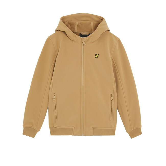Lyle & Scott winter softshell jas jongens - bruin - capuchon