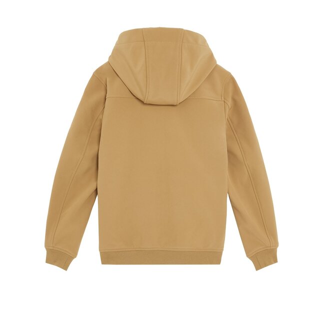 Lyle & Scott winter softshell jas jongens - bruin - capuchon