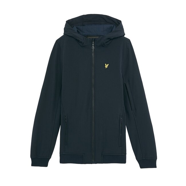Lyle & Scott winter softshell jas jongens - donker navy blauw - capuchon