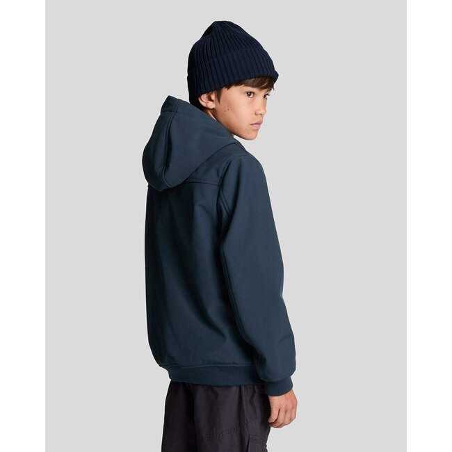 Lyle & Scott winter softshell jas jongens - donker navy blauw - capuchon
