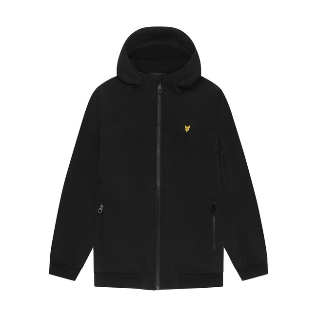 Lyle & Scott winter softshell jas jongens - zwart - capuchon