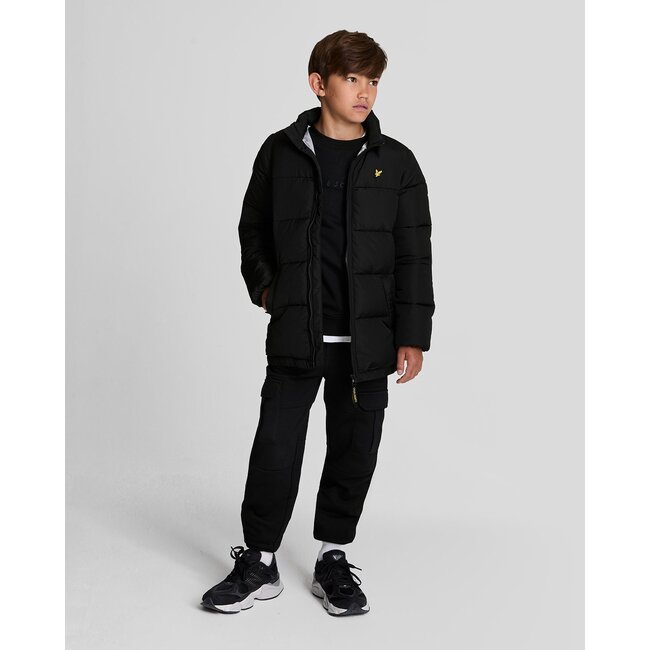 Lyle & Scott winter winterjas jongens - zwart - puffer, gewatteerd