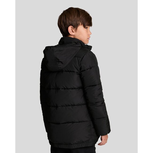 Lyle & Scott winter winterjas jongens - zwart - puffer, gewatteerd