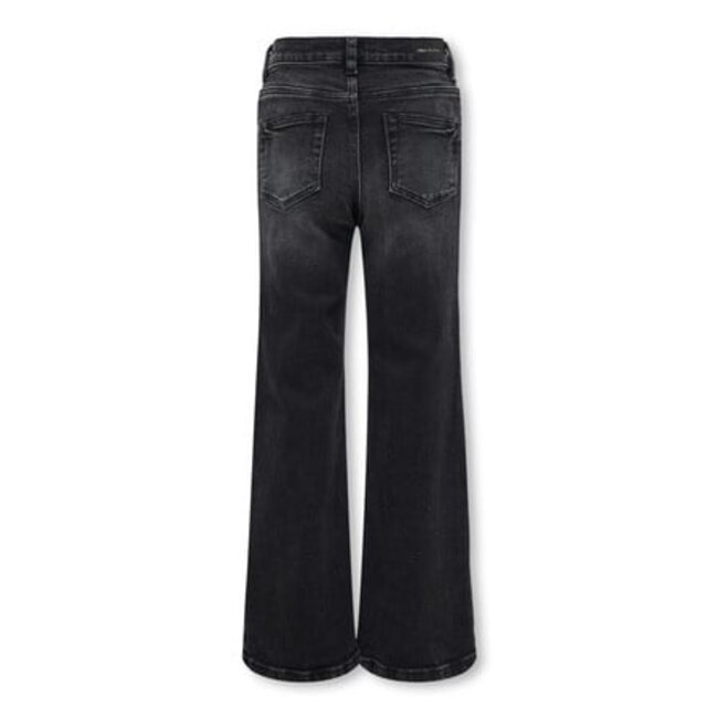 Kids ONLY winter jeansbroek meisjes - zwart - KogJuicy - wide leg fit