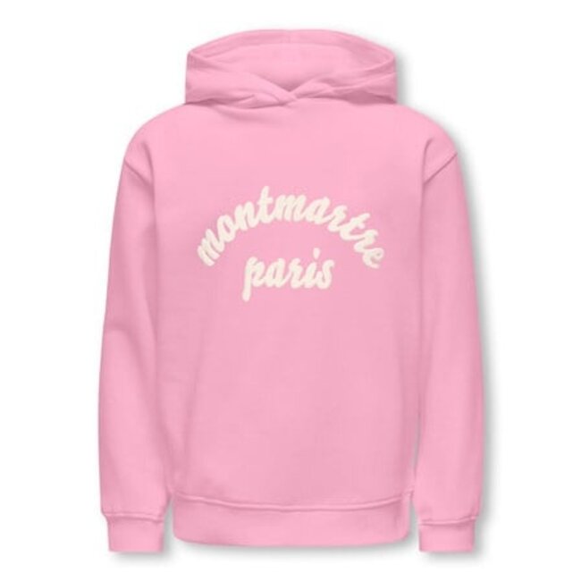 Kids ONLY winter hoodie meisjes - roze - KogHollylife - loose fit