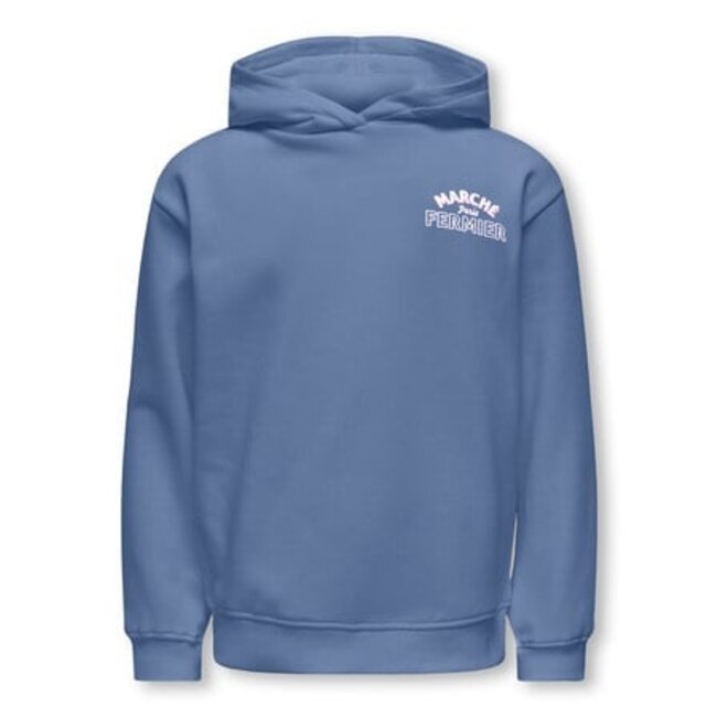 Kids ONLY winter hoodie meisjes - blauw - KogHollylife - loose fit