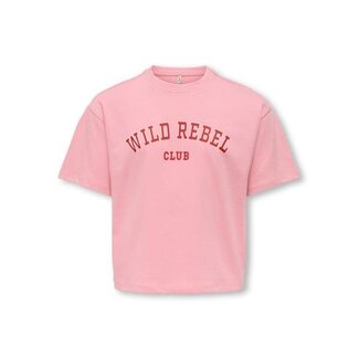 Kids ONLY winter top meisjes - roze - KogJasmine - box fit, korte mouw