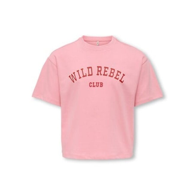 Kids ONLY winter top meisjes - roze - KogJasmine - box fit, korte mouw