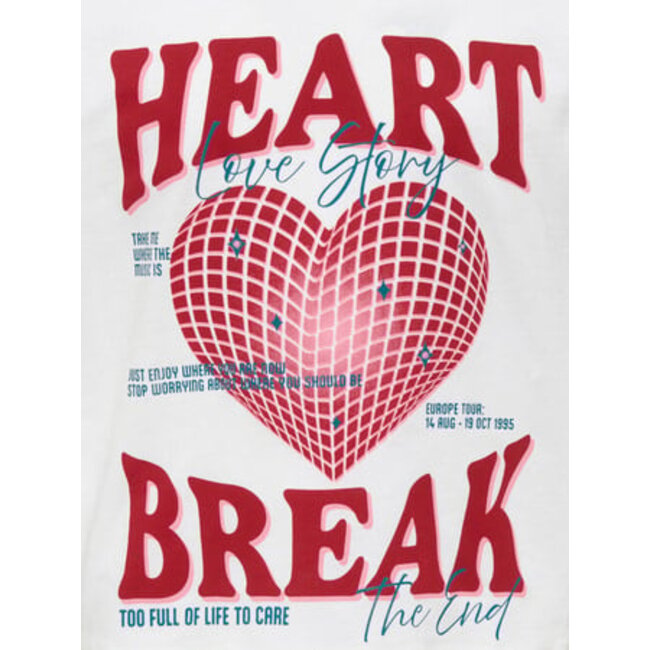 Kids ONLY winter top meisjes - wit - KogJasmine - box fit, korte mouw