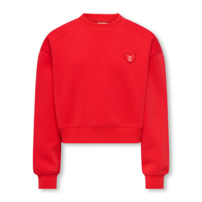 Kids ONLY winter sweater meisjes - rood - KogEvelisa - cropped fit