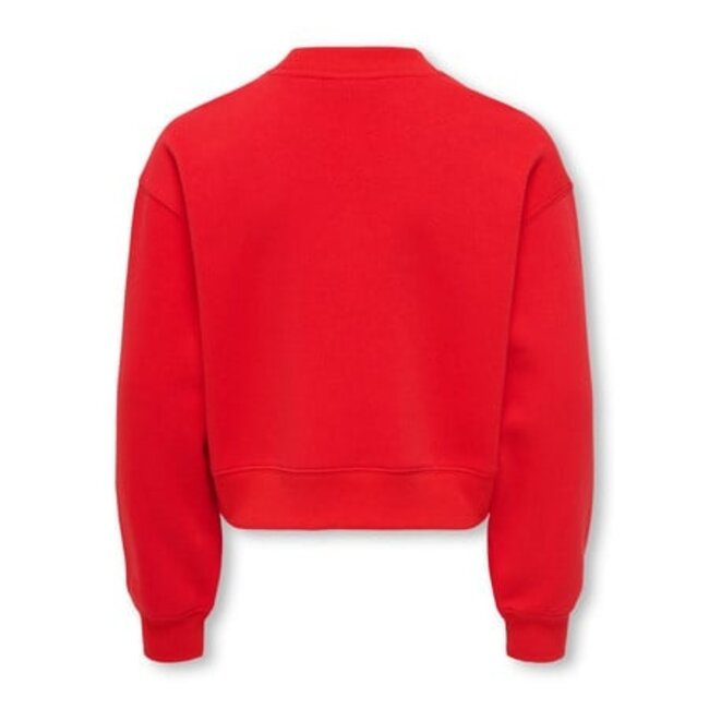 Kids ONLY winter sweater meisjes - rood - KogEvelisa - cropped fit