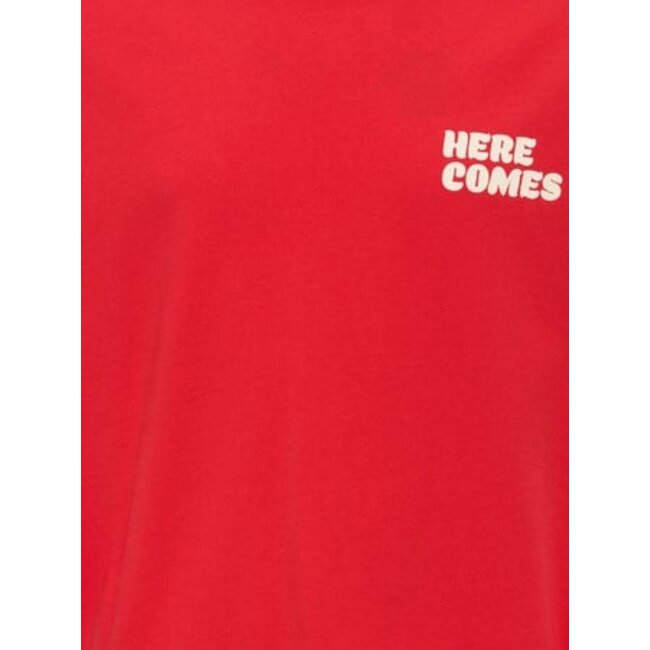 Kids ONLY winter top meisjes - rood - KogEllie - oversize fit, korte mouw