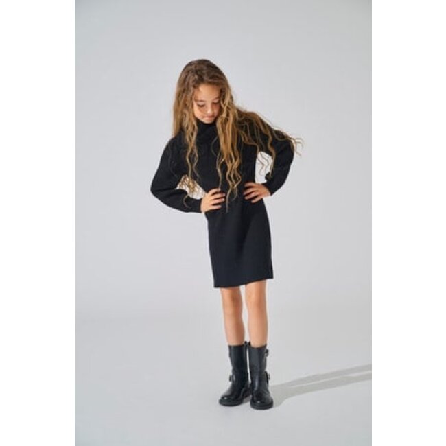 Kids ONLY winter jurk meisjes - zwart - KogKatia - comfort fit, gebreid