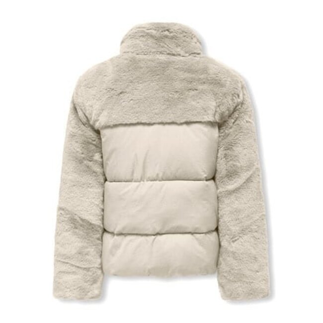 Kids ONLY winter winterjas meisjes - grijs - KogWanja - puffer