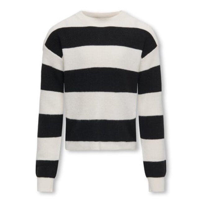 Kids ONLY winter sweater meisjes - wit - KogFranca - loose fit, gebreid