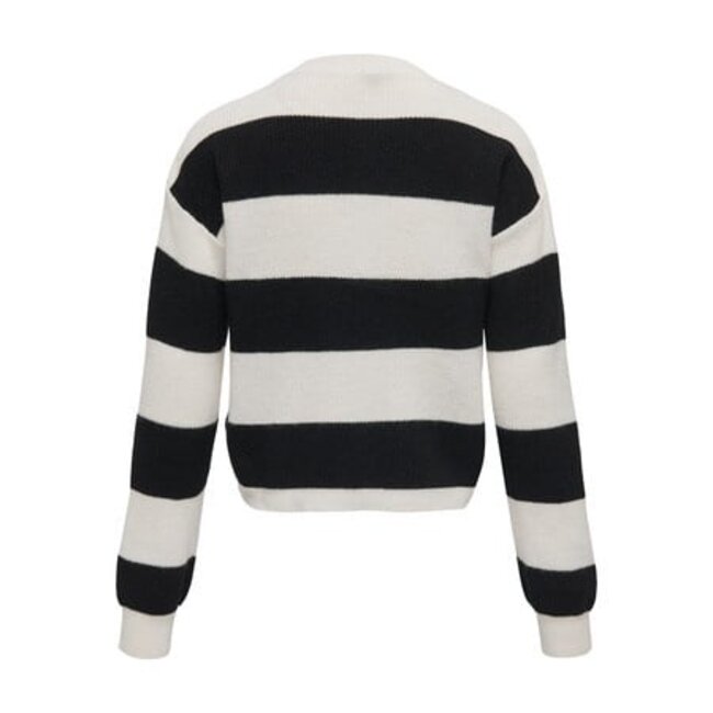 Kids ONLY winter sweater meisjes - wit - KogFranca - loose fit, gebreid