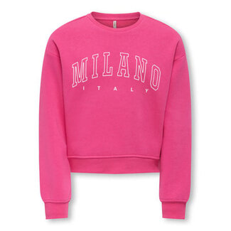 Kids ONLY winter sweater meisjes - roze - KogSweat - loose fit